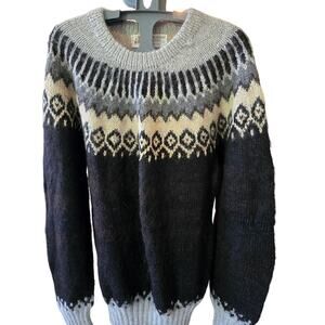 Vintage 100% Alpaca Hand Made Sweater Made In Peru Men's Size XL